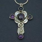 Floral Amethyst Cross